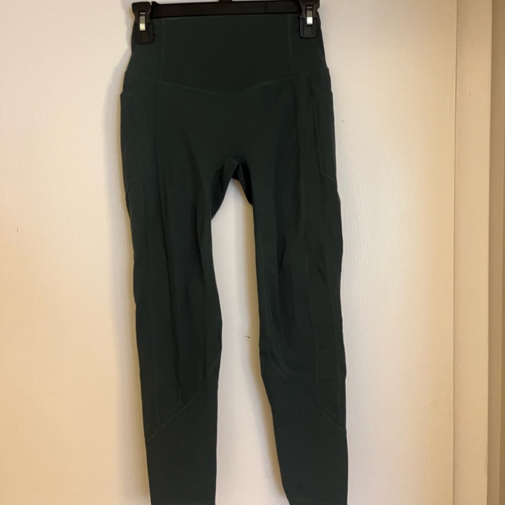 army green lululemon leggings size 4